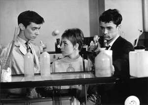 Jutta Hoffmann (Mitte), Peter Reusse (rechts) in "Denk bloß nicht, ich heule" (1965)