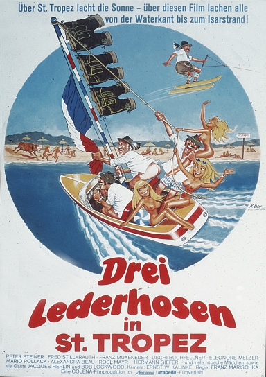 Drei Lederhosen in St. Tropez