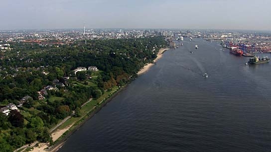 Die Elbe von oben