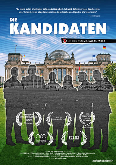 Filmplakat von "Die Kandidaten" (2018); Quelle: nachtschwärmerfilm, © nachtschwärmerfilm