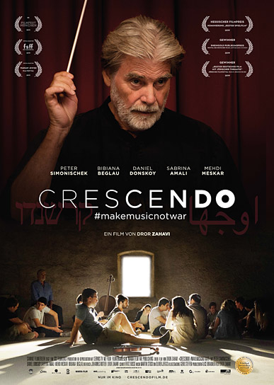 Filmplakat von "CRESCENDO #makemusicnotwar" (2019); Quelle: Camino Filmverleih, DFF