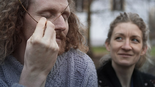 André Lewski, Sandra Tirre in "Auf und Ableben" (2019); Quelle: Filmfestival Max Ophüls Preis 2020, © Auf und Ableben GbR