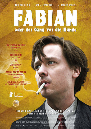 Filmplakat von "Fabian oder Der Gang vor die Hunde" (2021); Quelle: DCM Film Distribution, DFF