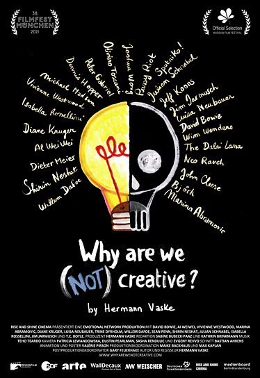 Filmplakat zu "Why Are We (Not) Creative?" (2018); Quelle: Rise and Shine Cinema, DFF