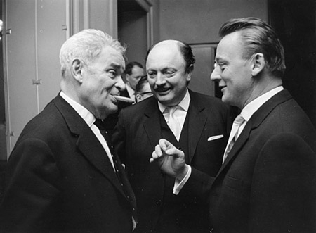 Fritz Kortner, Gyula Trebitsch, Hermann Höhn (v.l.n.r.); Quelle: DFF