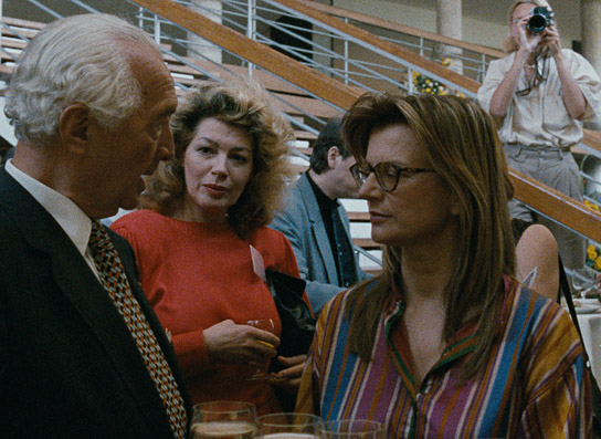 Erich Mende, Renée Felden, Claudia von Alemann (v.l.n.r.) in "Die Deutschen und ihre Männer. Bericht aus Bonn" (1989)