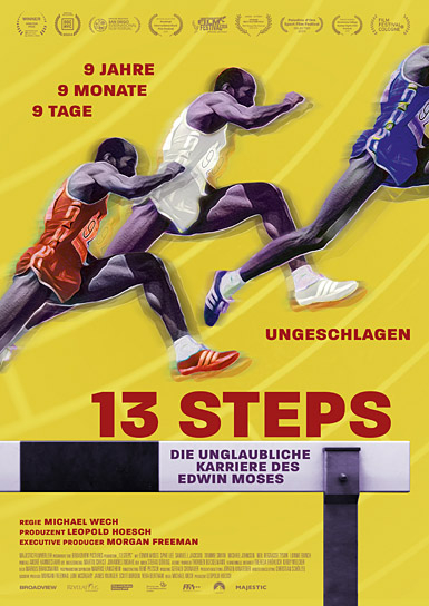 Filmplakat von "13 Steps - Die unglaubliche Karriere von Edwin Moses" (2024)