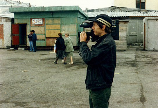 Uli M Schueppel in Workuta bei Dreharbeiten zu "Jahre der Kälte"(1994)