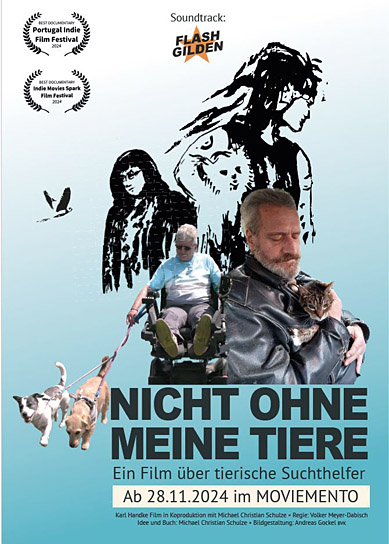 Filmplakat von "Nicht ohne meine Tiere - Ein Film über tierische Suchthelfer" (2024)