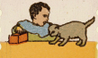 Kind und Katze ("Litho Films - Chromolithographische Loops")