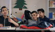 Ayman, Hasan, Erdzhan, Jamie (v.l.n.r.) in "Herr Bachmann und seine Klasse" (2021); Quelle: Grandfilm, DFF, © Madonnen Film